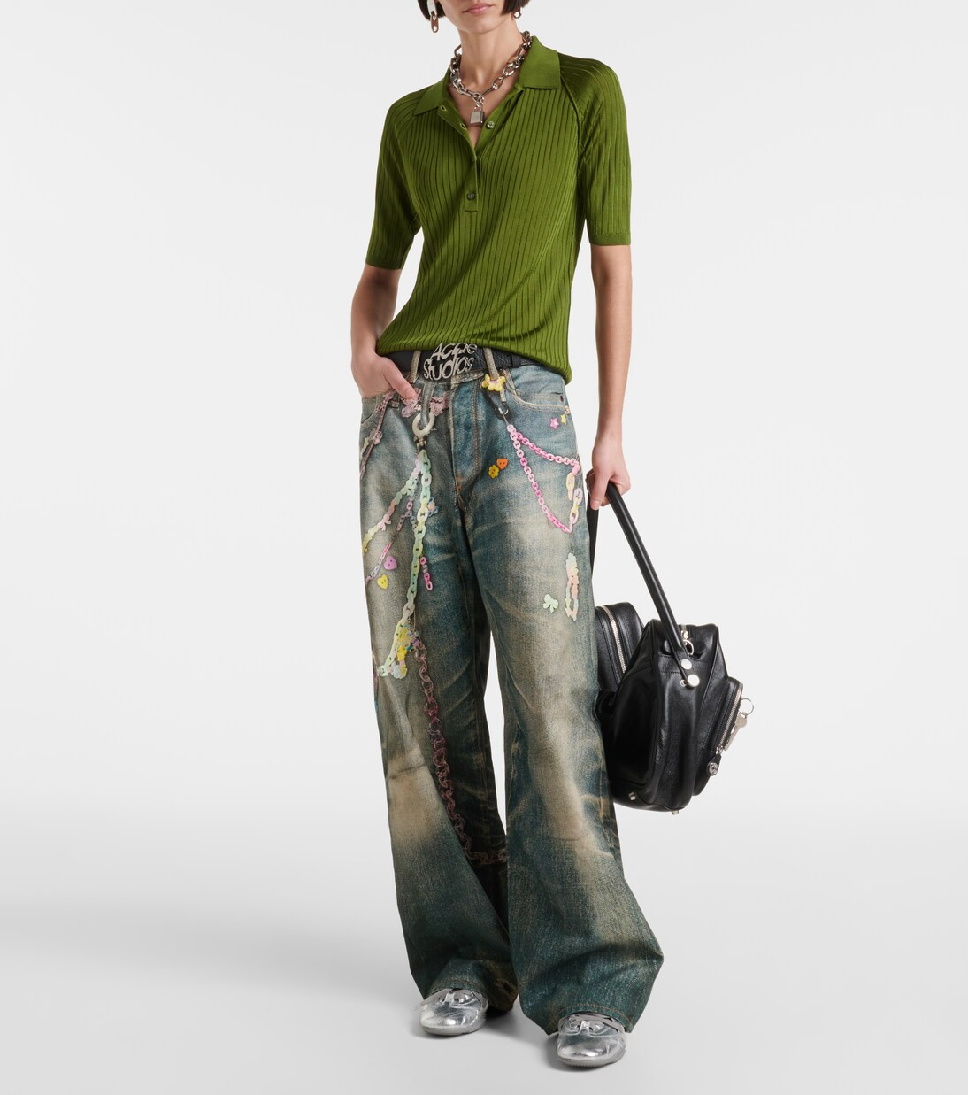 1981 Trompe l’oeil 로우라이즈 와이드 진 | Mytheresa (INTL)