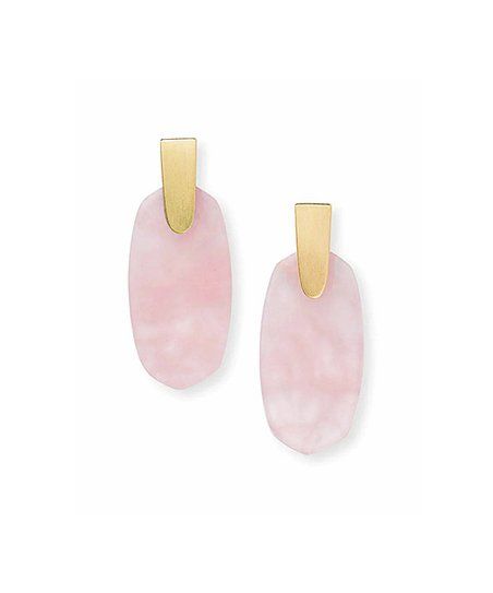 Rose Quartz & Goldtone Aragon Drop Earrings | Zulily