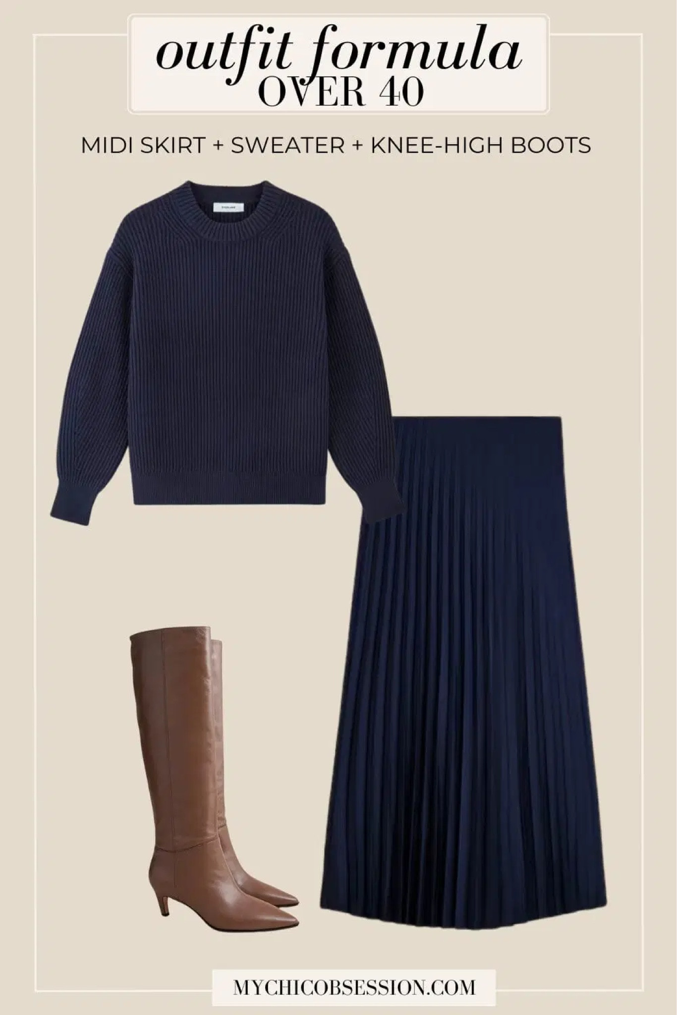 A midi skirt paired with a cozy sweater is the perfect combination for achieving effortless elegance! Opt for a midi skirt in a classic print (like florals) or a solid color that enhances your figure and pairs well with various tops. Add a neutral pair of leather boots to complete the look.

#LTKStyleTip #LTKSeasonal #LTKOver40