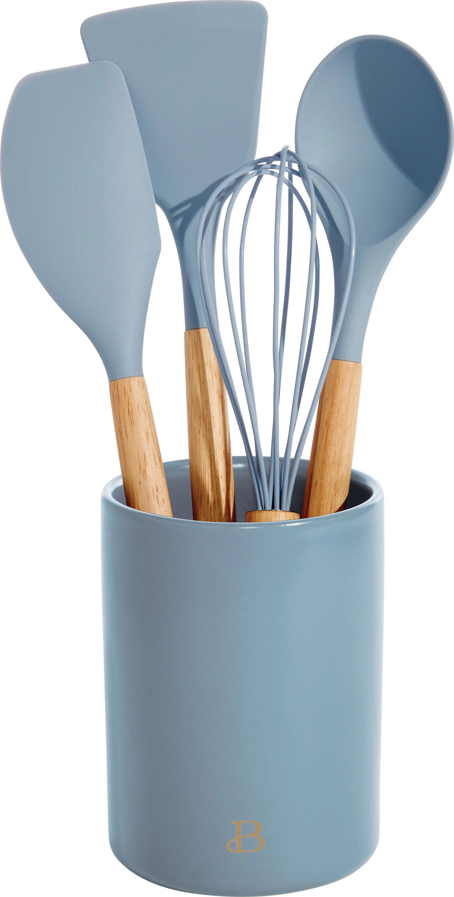 Beautiful By Drew Barrymore Kitchen Utensil  5 Piece Set with Nylon Tools and Crock, Cornflower B... | Walmart (US)