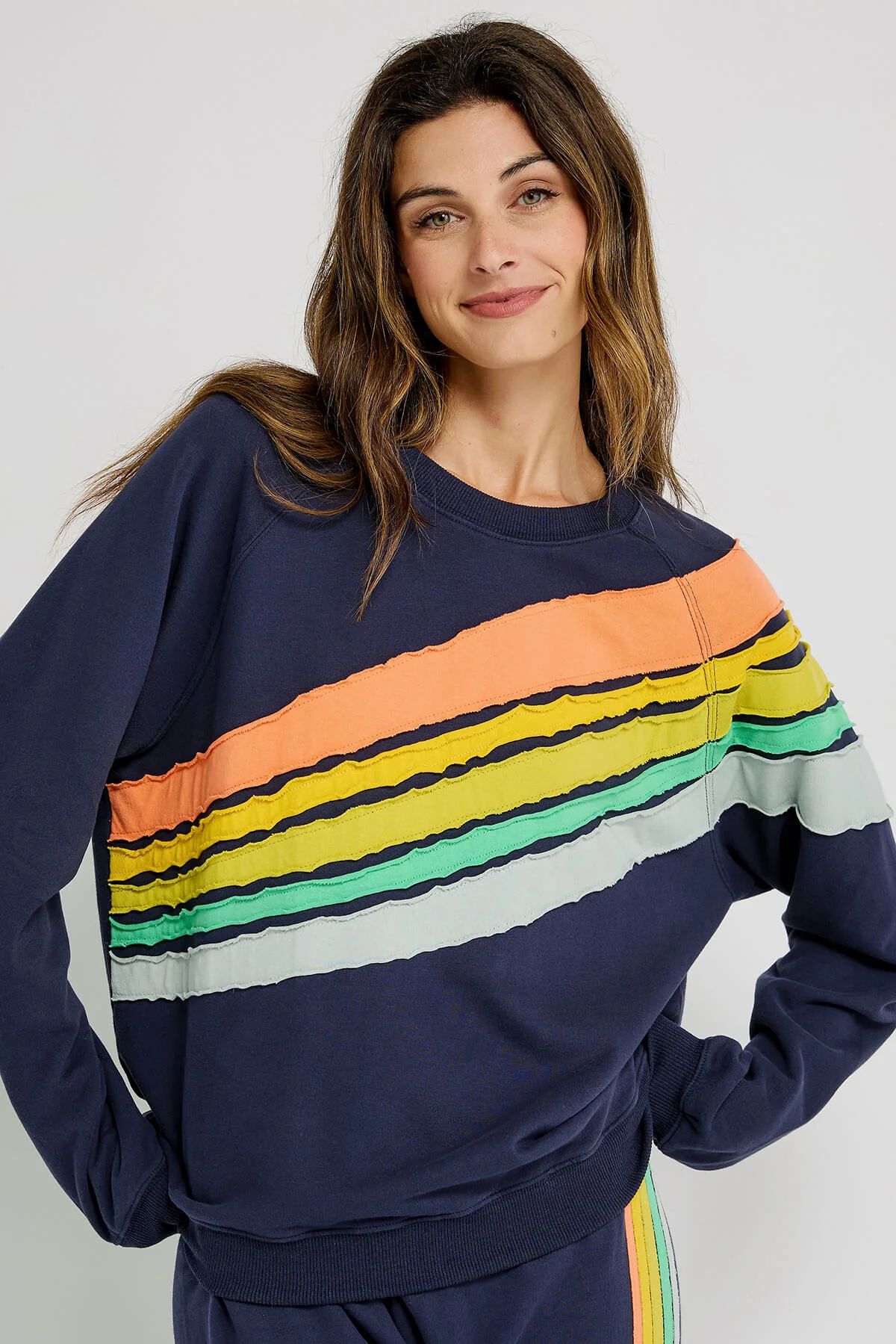 By Together Rainbow Detail Sweatshirt | Social Threads
