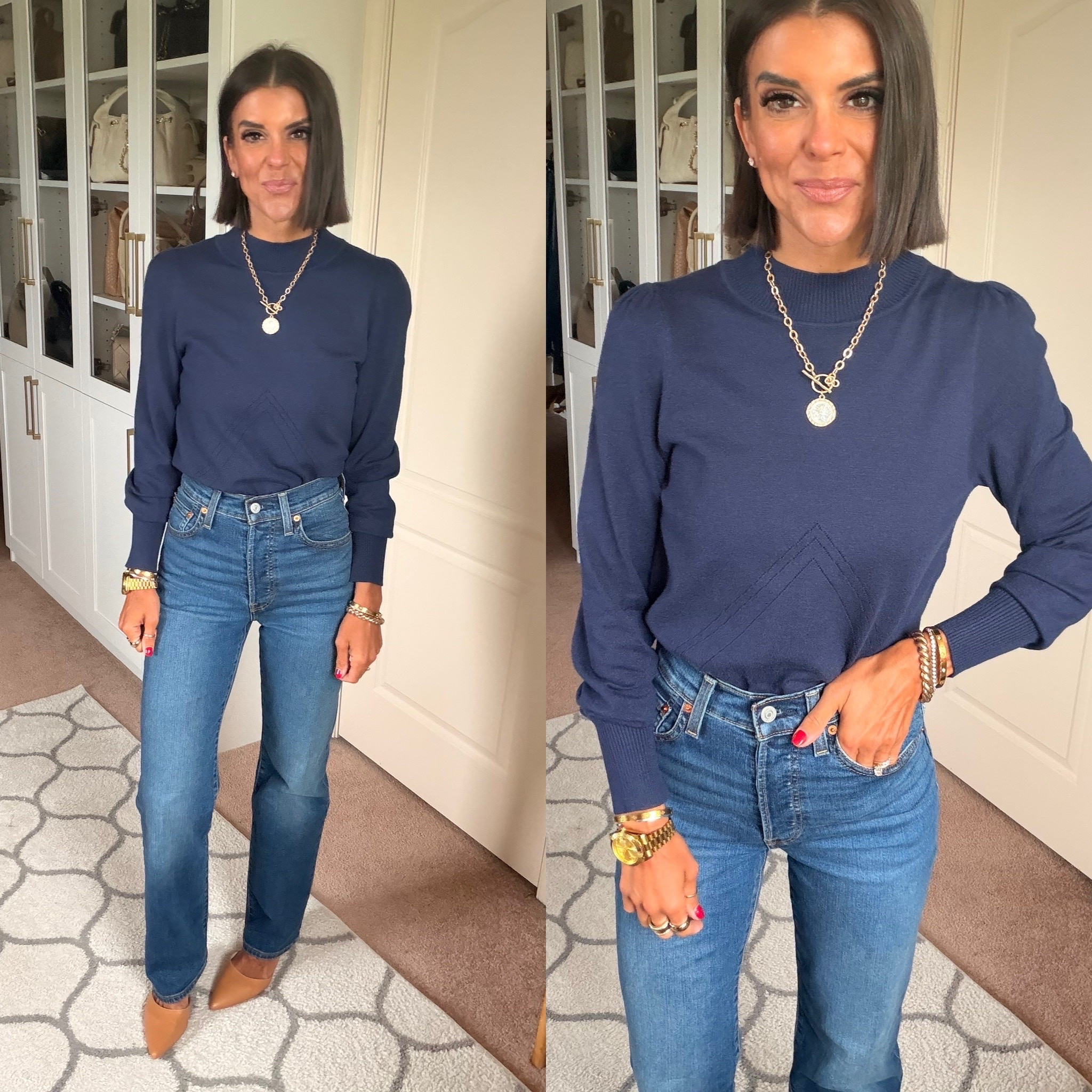Size small in sweater jeans fit tts

#LTKdayinmylife #LTKgrwm #LTKootd