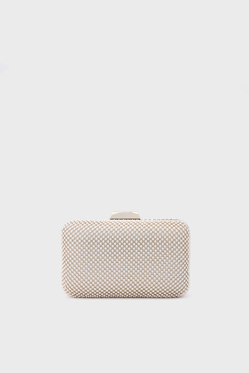 Light Gold Natasha Ball Mesh Clutch | Tuckernuck (US)