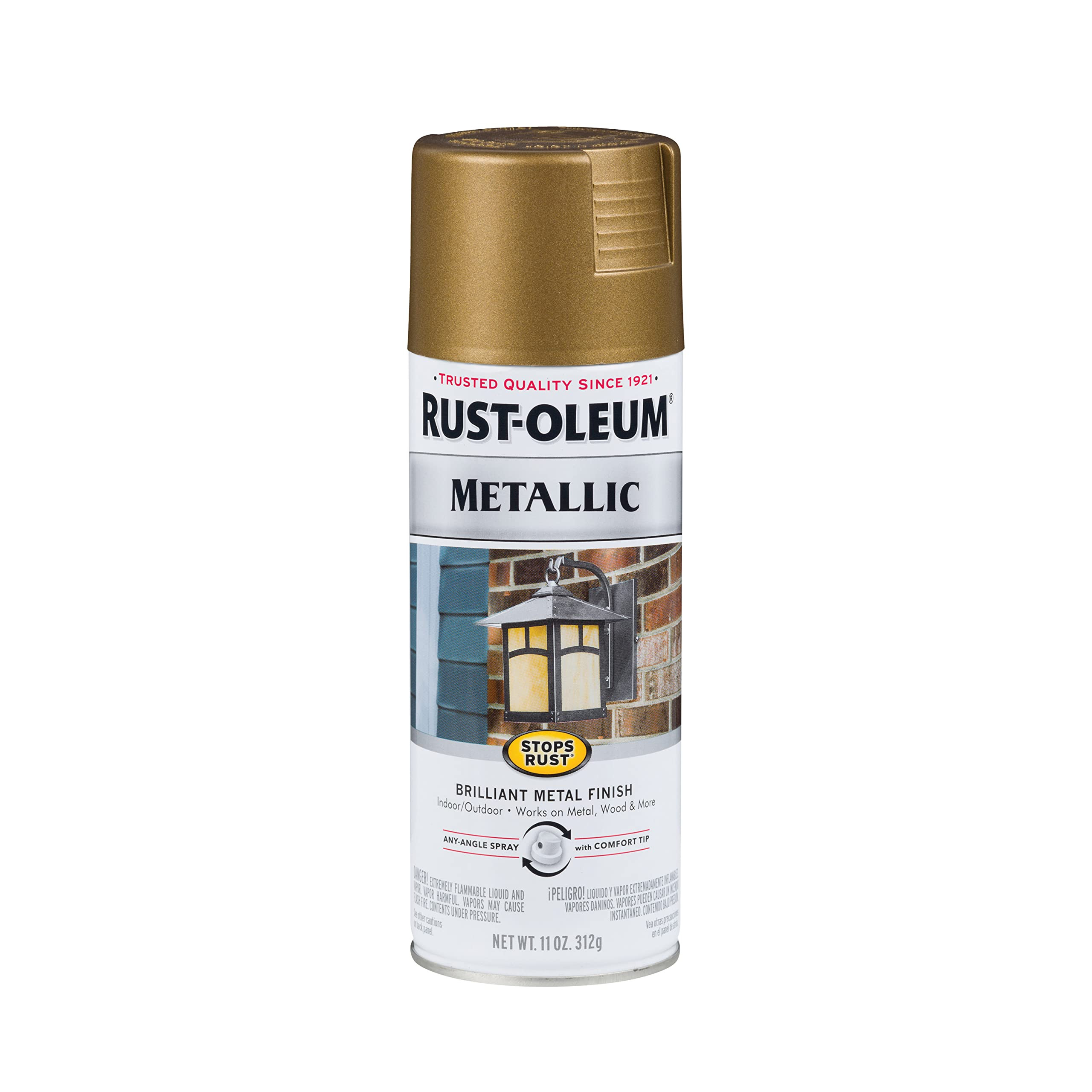 Rust-Oleum 313142 Stops Rust Metallic Spray Paint, 11 oz, Champagne Bronze | Amazon (US)