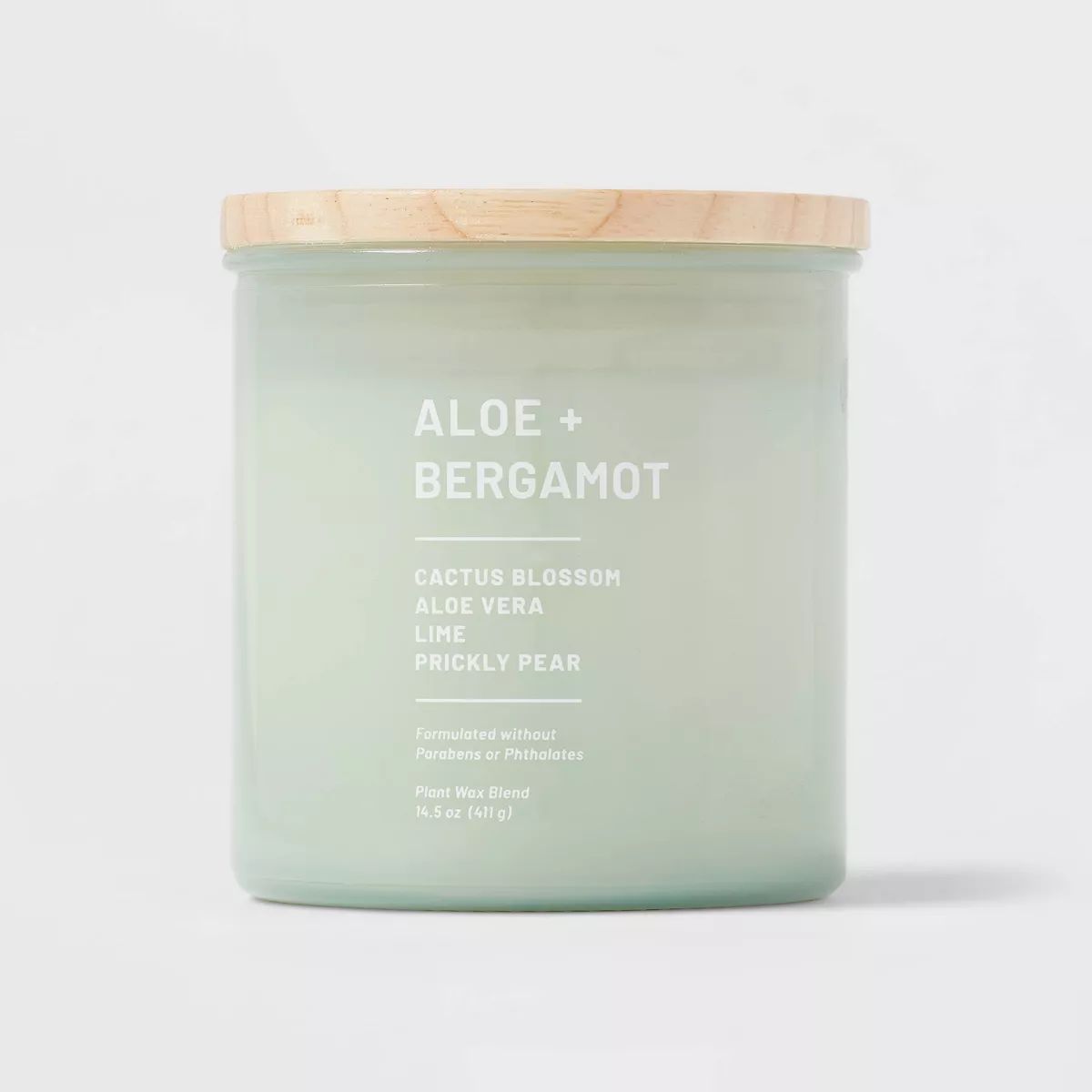 Tinted Glass Aloe + Bergamot Jar Candle Light Green - Threshold™ | Target