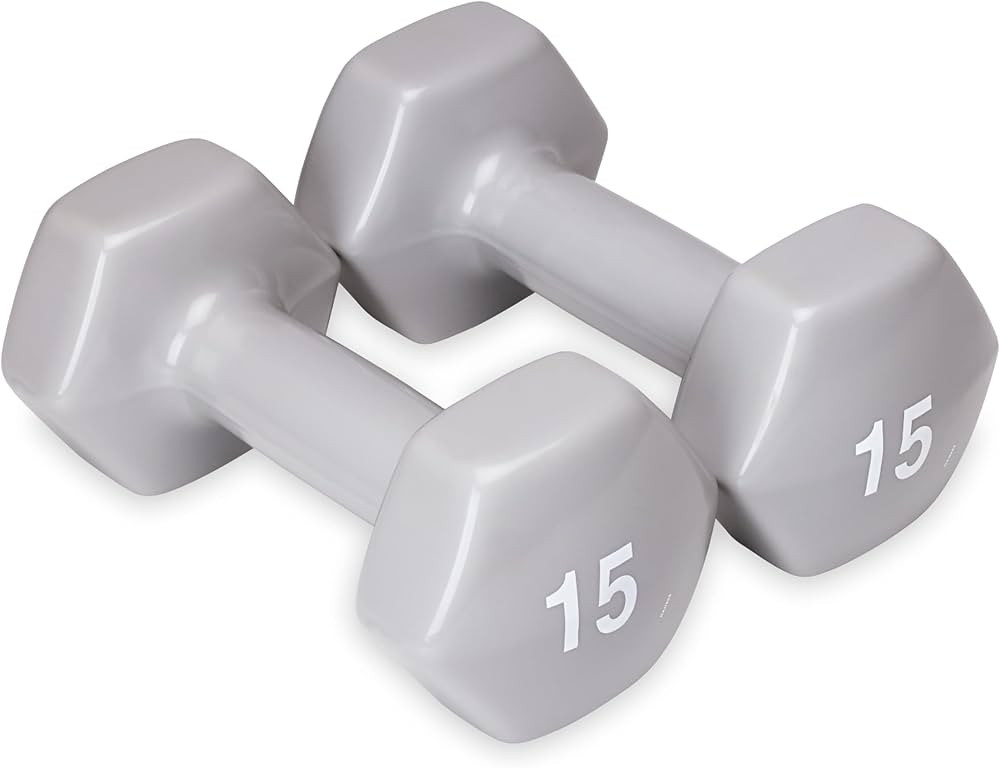 SPRI Dumbbells Hand Weights Set of 2 - Vinyl Coated Exercise & Fitness Dumbbell for Home Gym Equi... | Amazon (US)