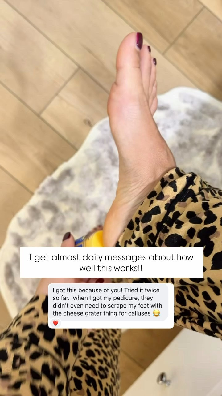 I out this stick on my heel every night and morning and they are incredibly smooth, no longer dry or cracked. If your feet are currently dry or cracked, I will also link this exfoliation spray that can help get the dead skin off. Then, go in with this stick. I rarely have to use the spray anymore and just use the stick in am/pm.

#LTKselfcare #LTKmorningroutine #LTKBeauty