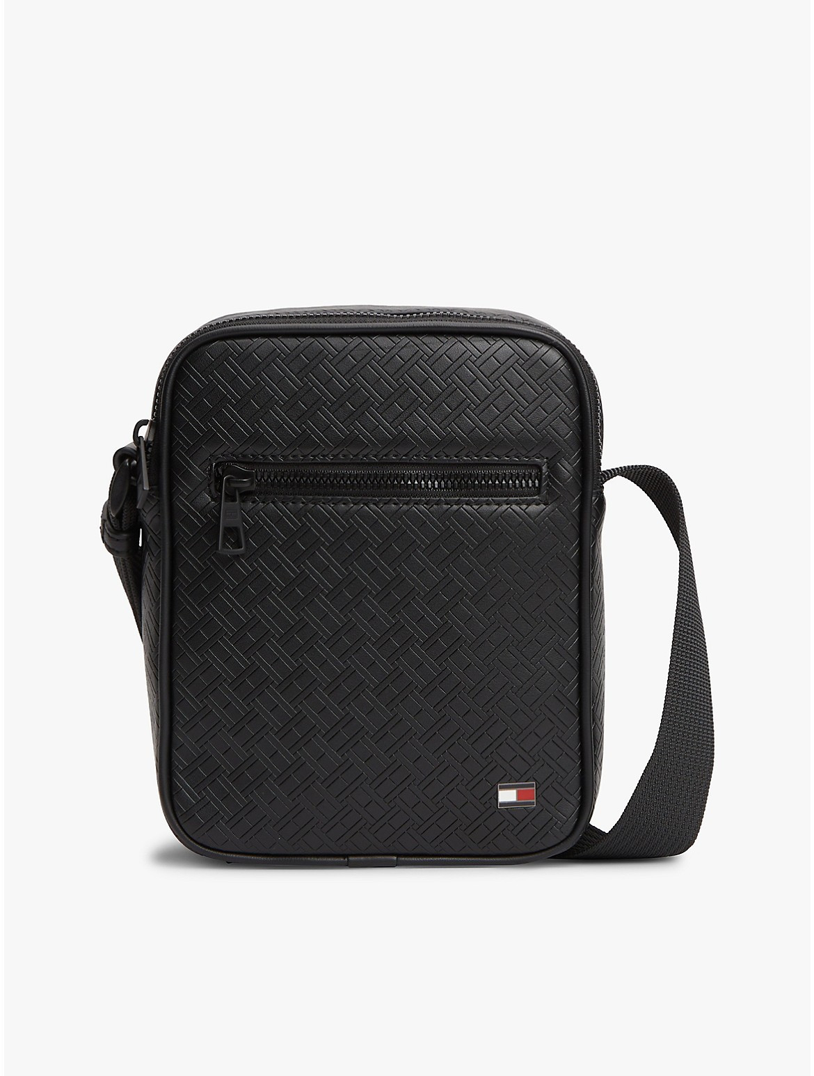 Tommy Hilfiger Men's Allover Flag Logo Mini Reporter Bag - Black | Tommy Hilfiger (US)