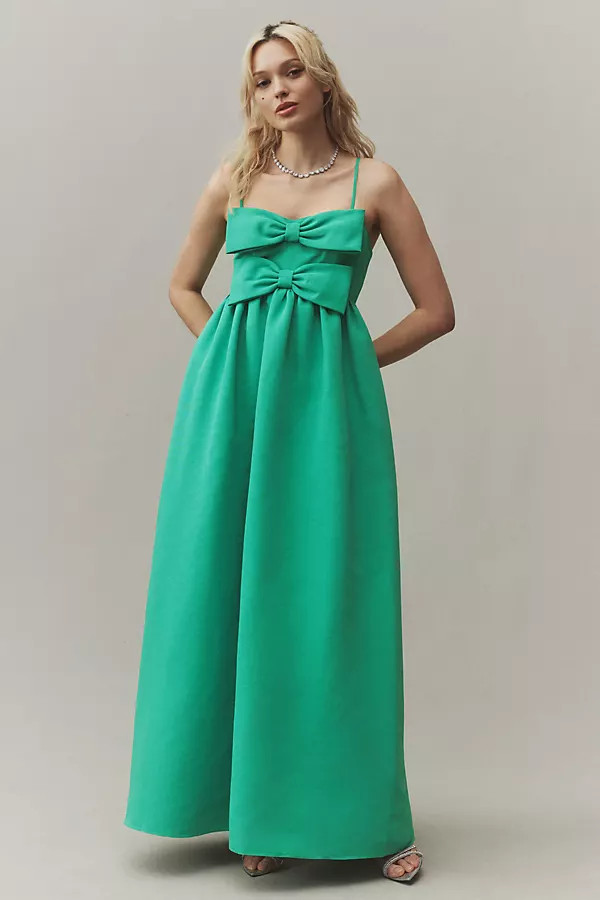 Sachin & Babi Sloane Sleeveless Double-Bow Taffeta Maxi Dress | Anthropologie (US)