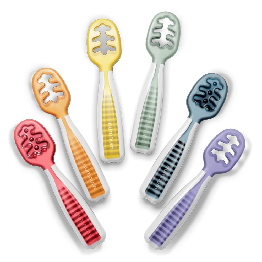 NumNum Baby Spoons Set, Baby Essentials Pre-Spoon GOOtensils for 6+ Months, First Stage Self-Feed... | Amazon (US)