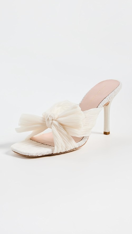 Claudia Pleated Skinny Heel Mules | Shopbop