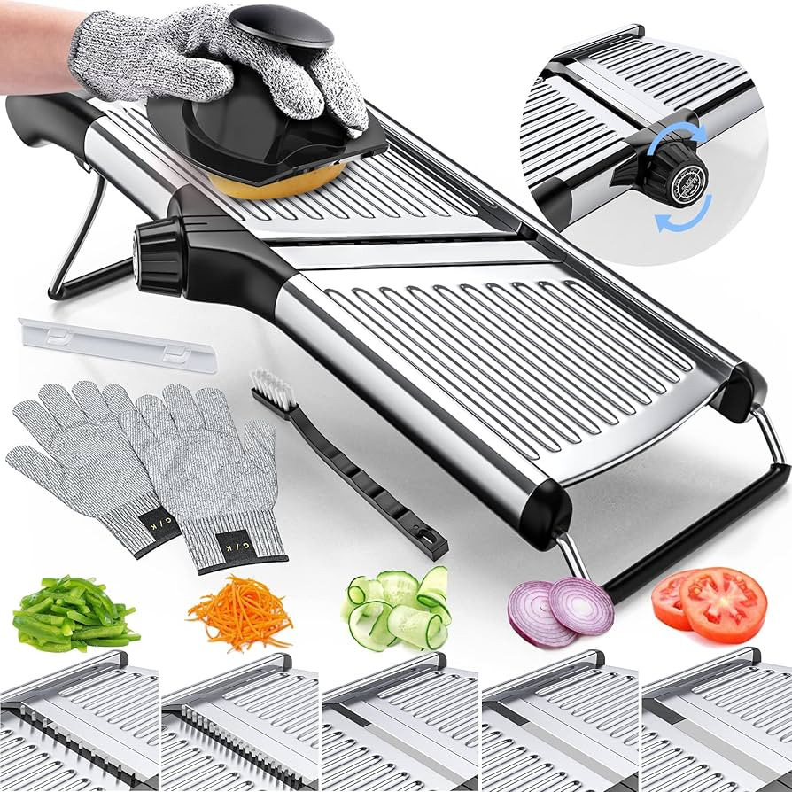 Adjustable Mandoline Food Slicer, Mandoline Slicer for Kitchen, Mandolin Slicer, Potato Slicer, T... | Amazon (US)