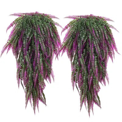 4 Pcs Fake Spring Plants Ivy Garland UV Artificial Plants Hanging Fake Vines Artificial Fern Greenery Stems Decor Faux Mums For Outside Realistic Flow | Wayfair North America