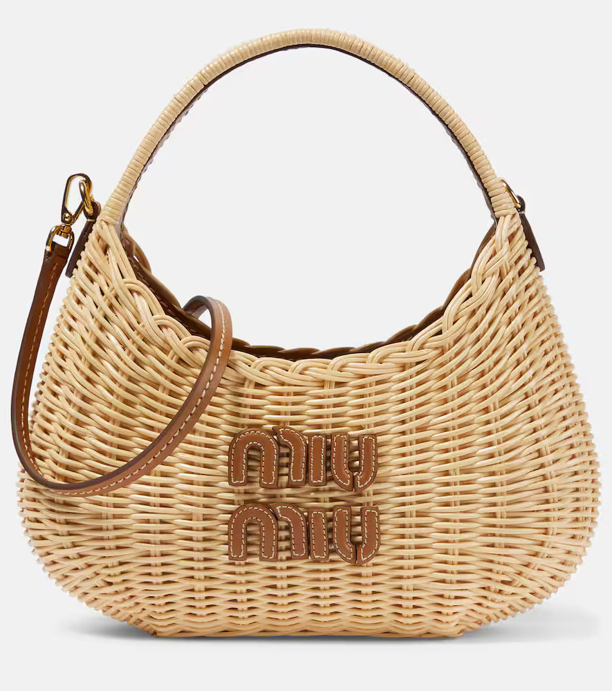 Miu Miu Bolso al hombro Miu Wander de mimbre | Mytheresa (INTL)