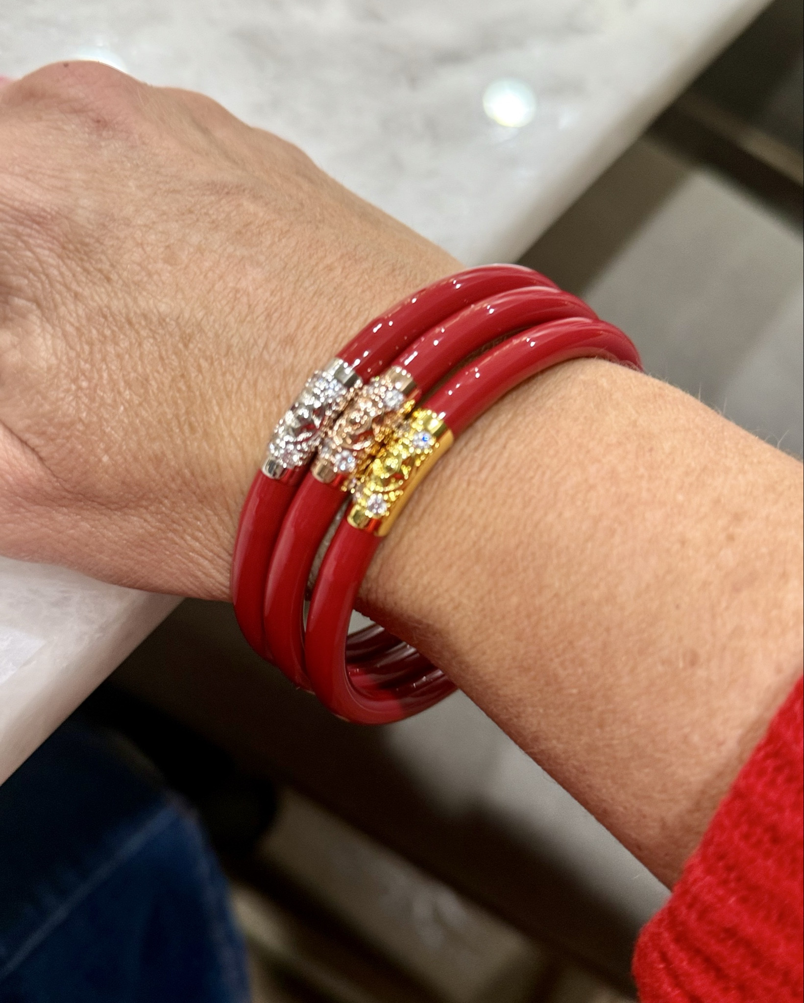 I love my BudHa Girl Three Kings Red All Weather Bracelet Stack! They’re thicker than the Serenity Prayer All Weather Bracelets, but I love them❤️

#LTKOver40 #LTKWorkwear #LTKStyleTip