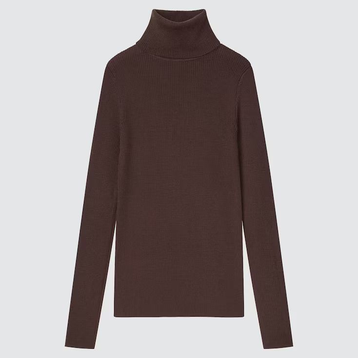 WOMEN EXTRA FINE MERINO RIBBED TURTLENECK SWEATER | UNIQLO (US)