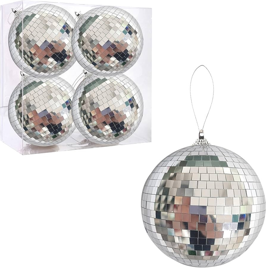 4Pcs Christmas Balls Ornaments for Xmas Tree - Shatterproof Christmas Ball Xmas Tree Decorations ... | Amazon (US)