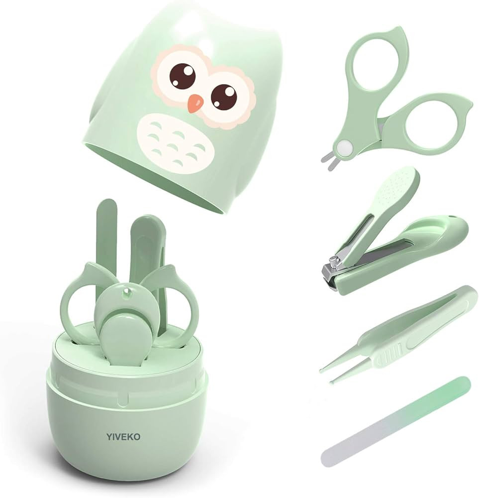 Baby Nail Kit, 4-in-1 Baby Nail Care Set with Cute Case, Baby Nail Clippers, Scissors, Nail File ... | Amazon (US)