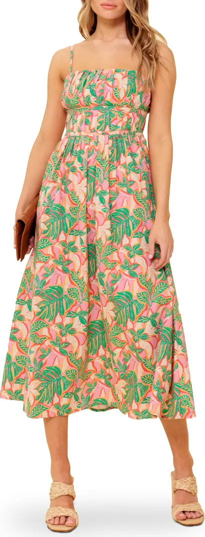 FLYING TOMATO Pleated Fit & Flare Midi Dress | Nordstromrack | Nordstrom Rack