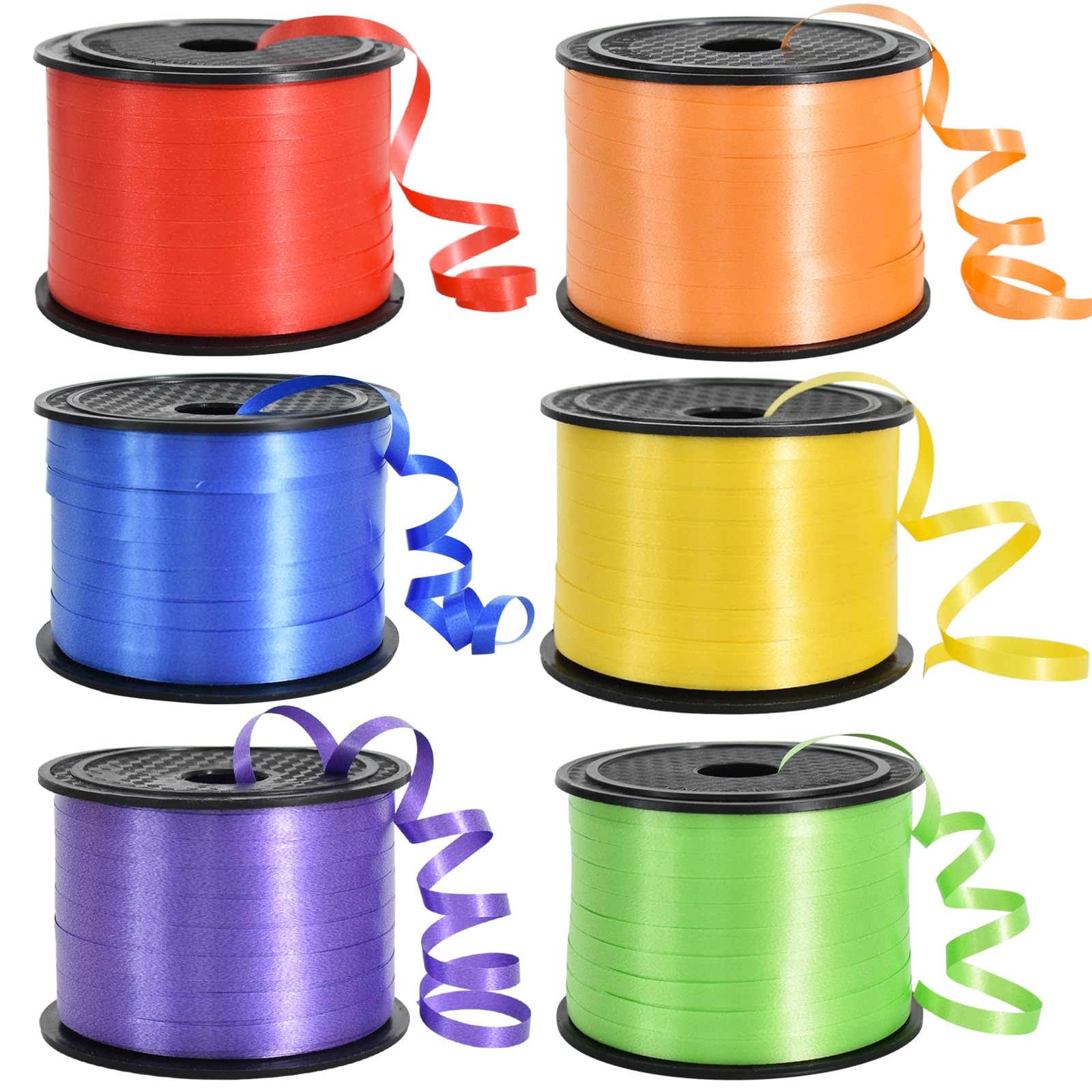 TONIFUL Rainbow Curling Ribbon-6 Assorted Colors Balloon Curling Ribbons Set-600 Yards Balloon St... | Amazon (US)