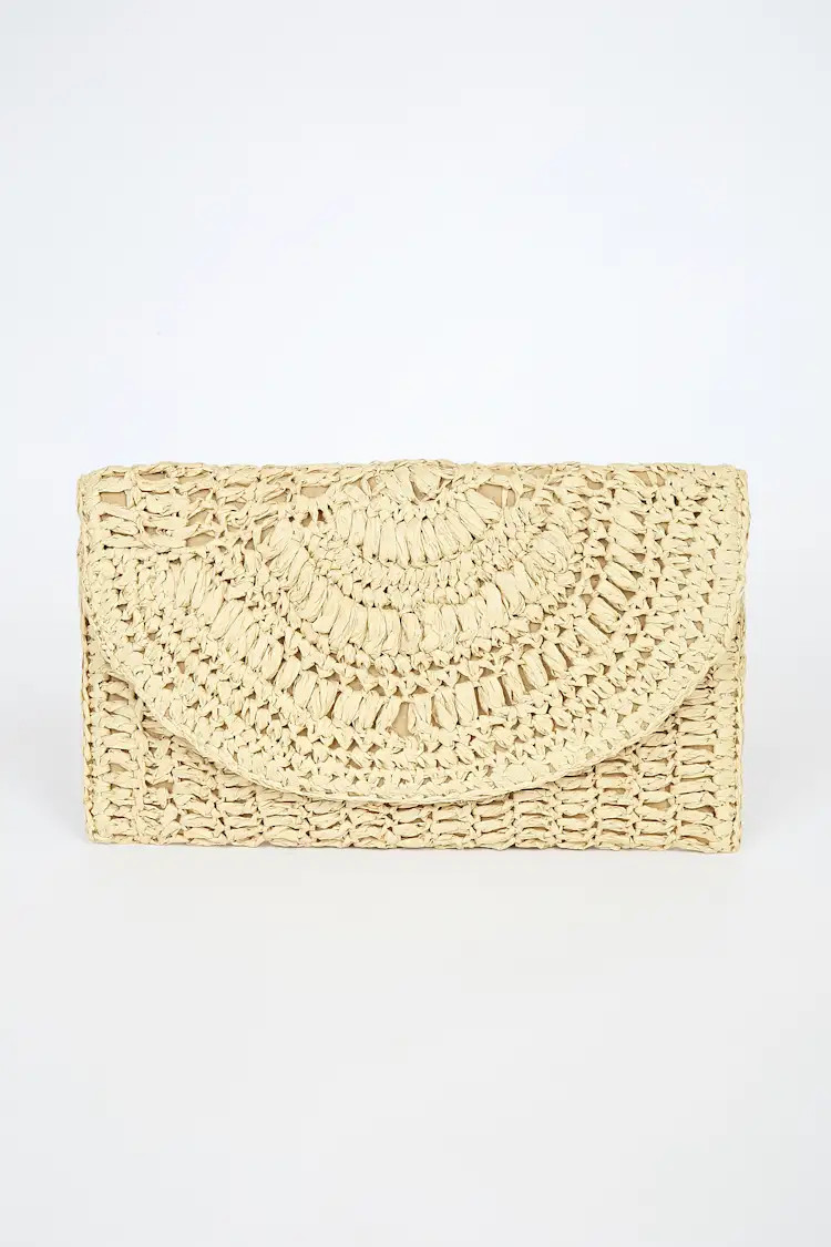 Oh So Sandy Beige Woven Clutch | Lulus (US)