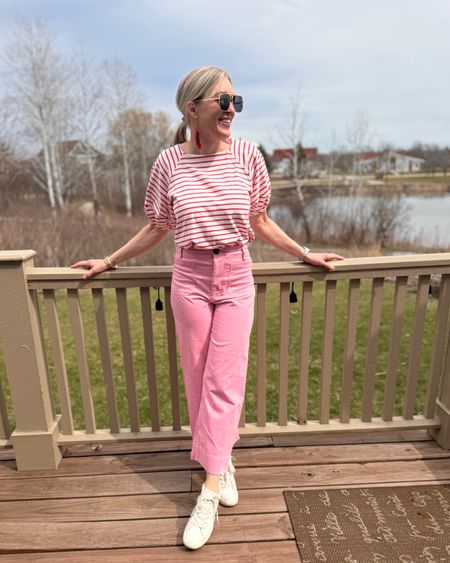 Cute budget friendly spring outfit. #springoutfit #walmartfashion #stripedtee

#LTKfindsunder50 #LTKover40 #LTKSeasonal