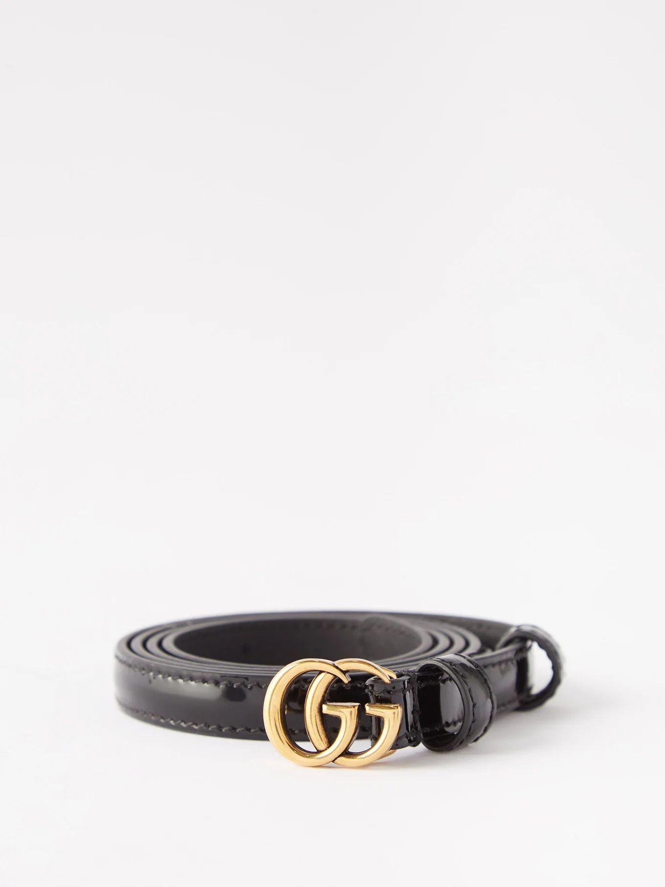 GG Marmont patent-leather belt | Matches (US)