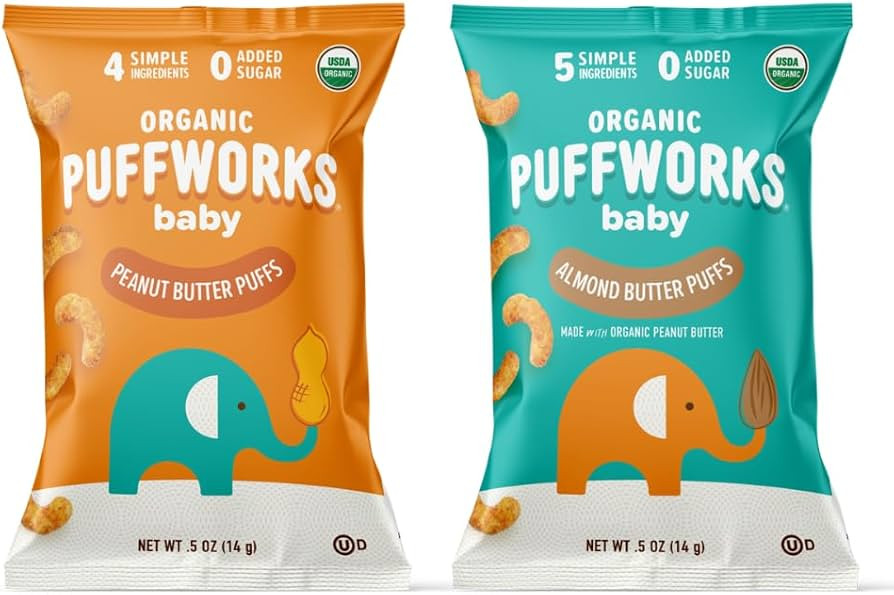 Puffworks Baby Peanut and Almond Variety Pack, Perfect for Early Peanut Introduction, Plant Prote... | Amazon (US)