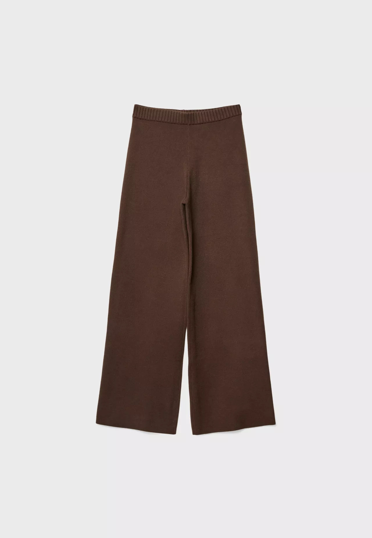 Knit wide-leg trousers | Stradivarius (UK)