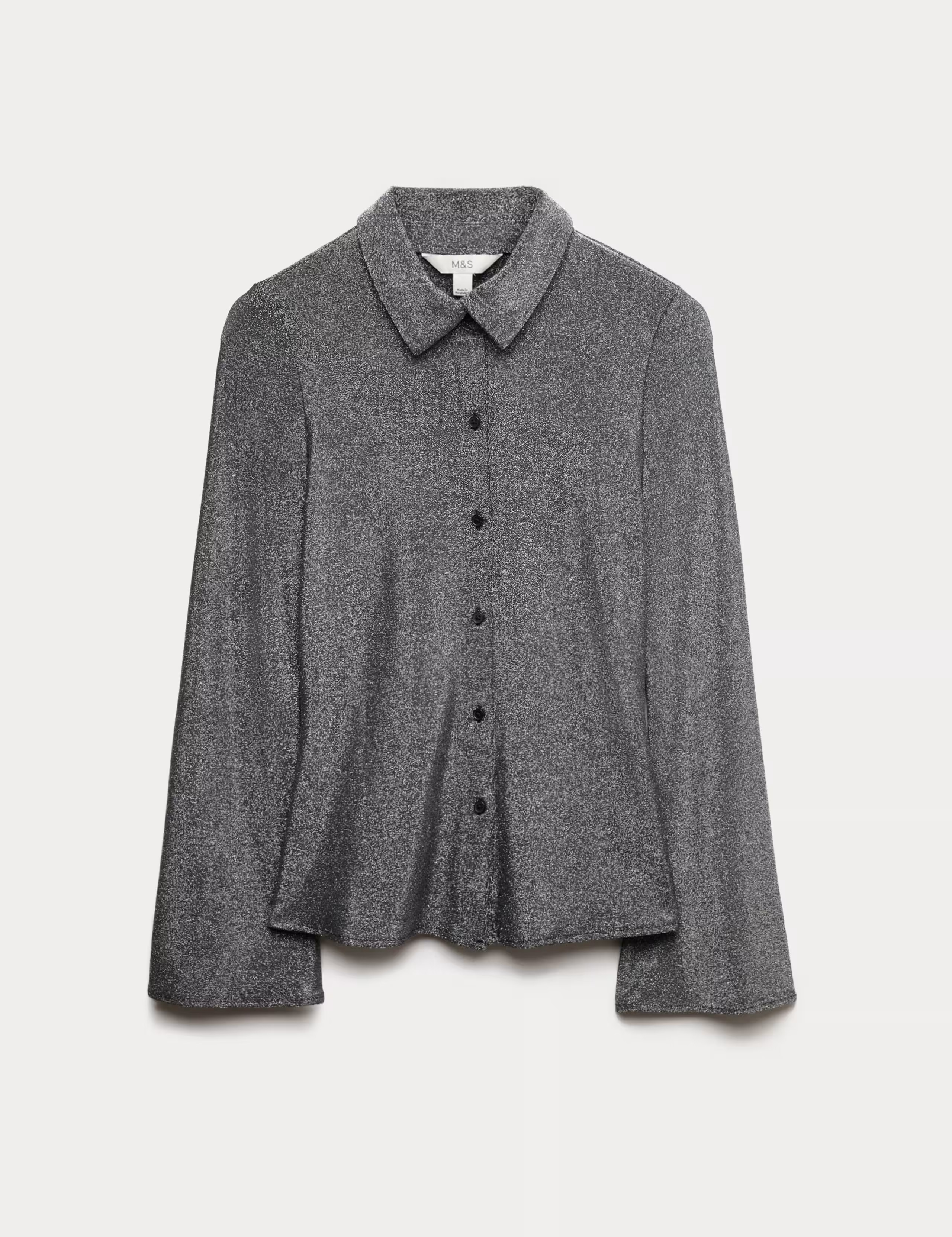 Sparkly Fitted Flute Sleeve Shirt | Marks & Spencer IE