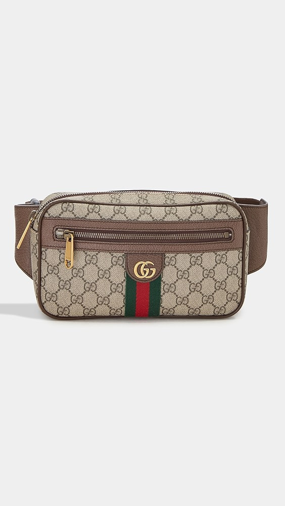Gucci Brown Coated Canvas Ophidia GG Belt Bag | Shopbop