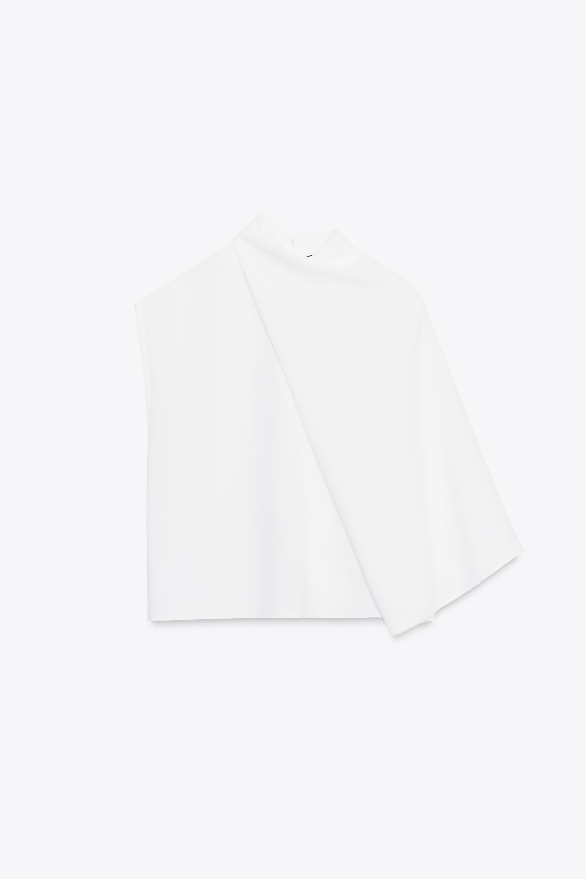 ASYMMETRIC CREPE CAPE TOP | Zara US