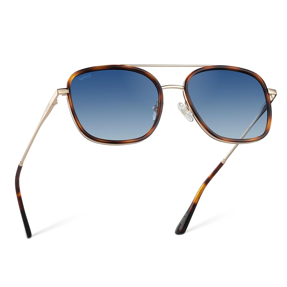 WearMe Pro - Women’s Polarized Square Sunglasses: Modern Square Aviator with Double Bridge Vint... | Amazon (US)