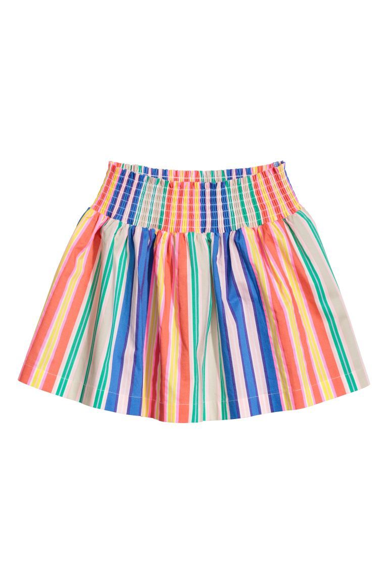 Cotton skirt with smocking | H&M (UK, MY, IN, SG, PH, TW, HK)