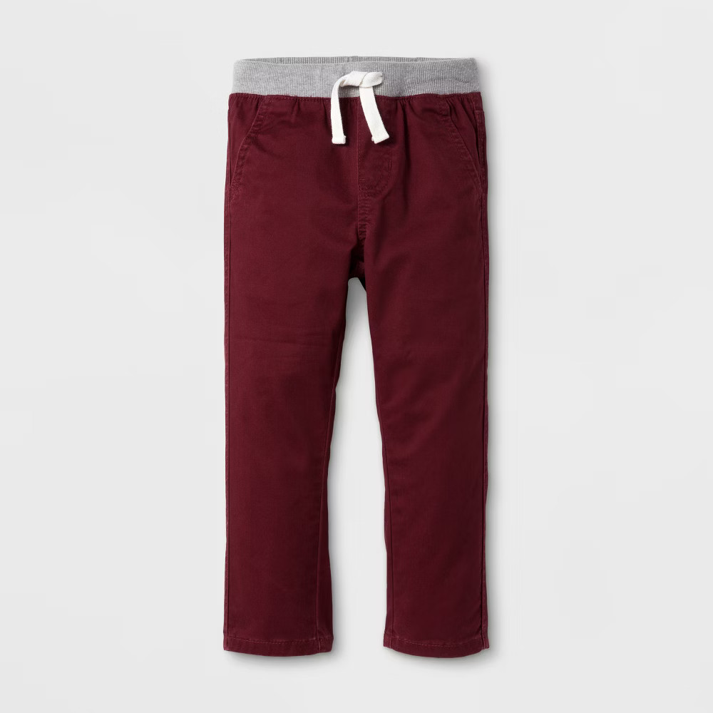 Toddler Boys' Chino Pants - Cat & Jack Cabernet Red 3T | Target