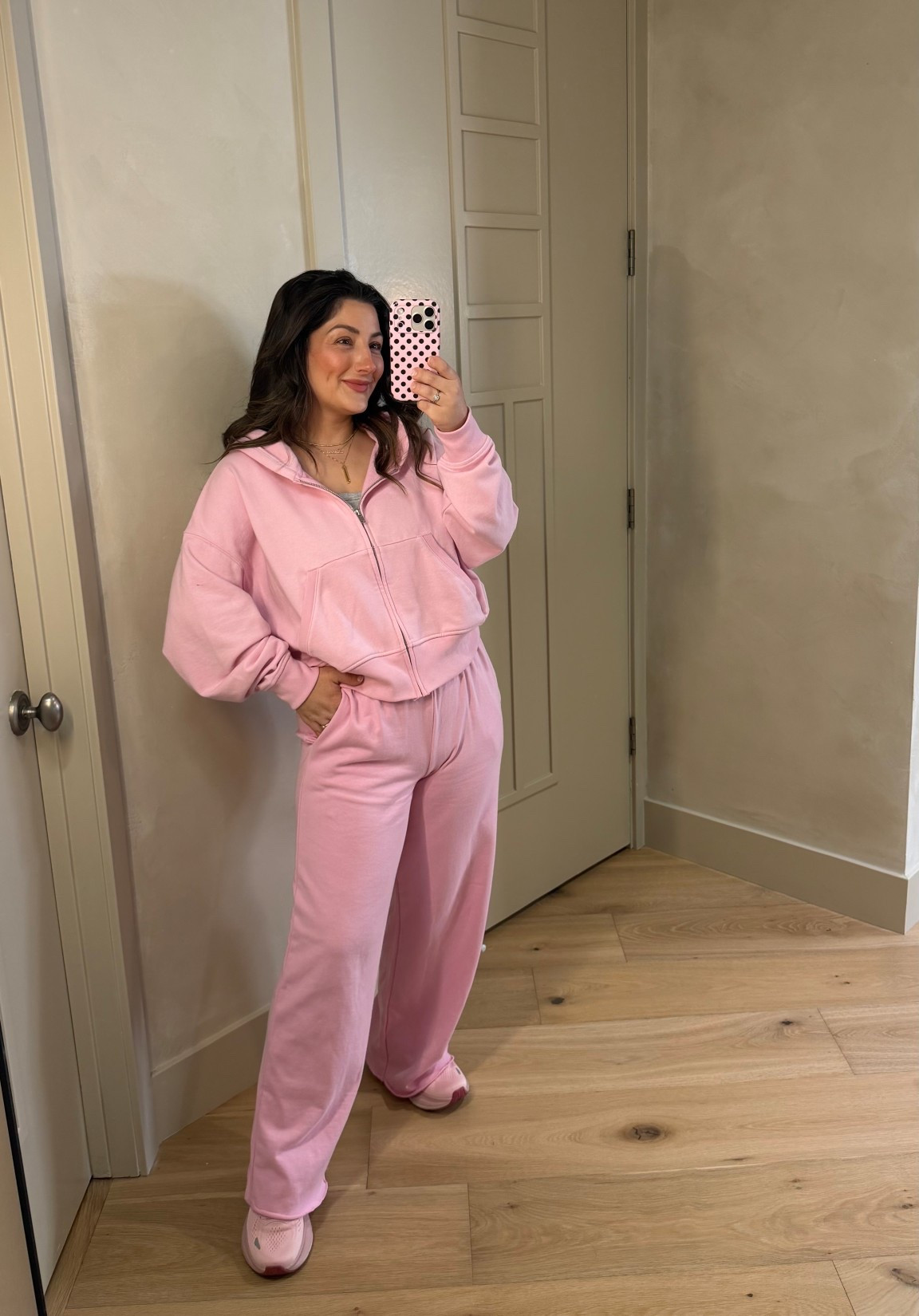 ✨ Gap Friends & Family Event:
40% off everything 3/12–3/19 + extra 10% off with code BEST

Comfy but cute 💕 Loving this VintageSoft terry set in Primrose Pink! It’s perfect for travel days, errands, or lounging around at home! I paired it with this easy rib scoop tank for a simple layered look! 

Wearing:
• Rib Scoop Tank — Small (Heather Grey)
• VintageSoft Terry Zip Hoodie — Small (Primrose Pink)
• VintageSoft Terry Wide-Leg Sweatpants — Small Petite (Primrose Pink)

5’0” | 140 lbs

@gap #howyouweargap #gappartner

#LTKPetite #LTKootd #LTKSaleAlert