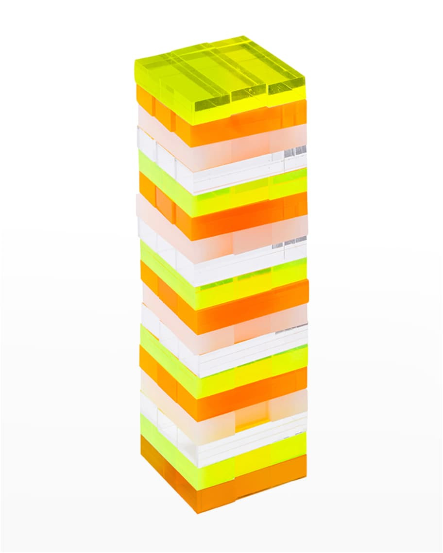 Sunnylife Mini Lucite Jumbling Tower Travel Game | Neiman Marcus