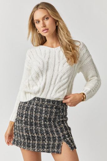 Kaylee Chenille Cable Sweater | Francesca's