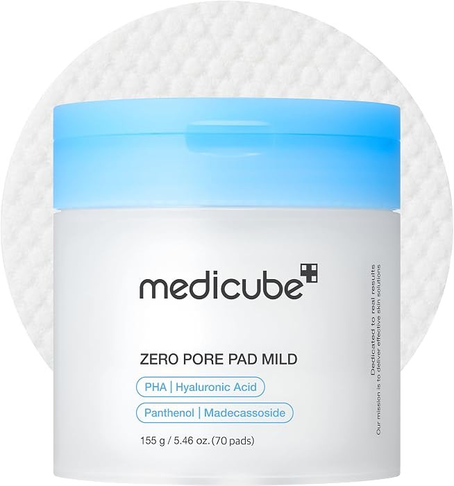 medicube Toner Pads Zero Pore Pad Mild 2.0 | Gentle Calming Toner Pad for Exfoliation, Minimizing Pores & Blackhead Removal with PHA | Ideal for All Skin Types | Korean Skin Care, 70 Pads (1 Pack) | Amazon (US)