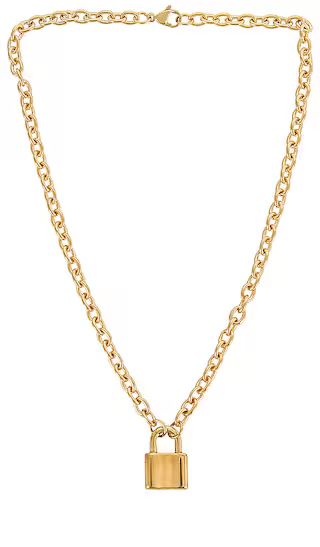 Lock It Up Necklace in Gold | Revolve Clothing (Global)