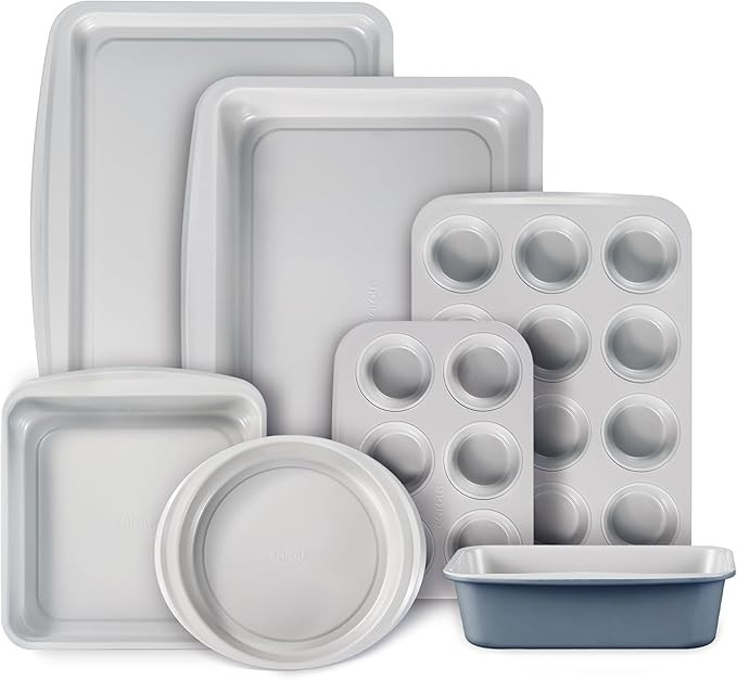 CAROTE 7-Piece Nonstick Stackable Baking Pans Set - Bakeware Sets Including Cookie Sheets for Bak... | Amazon (US)
