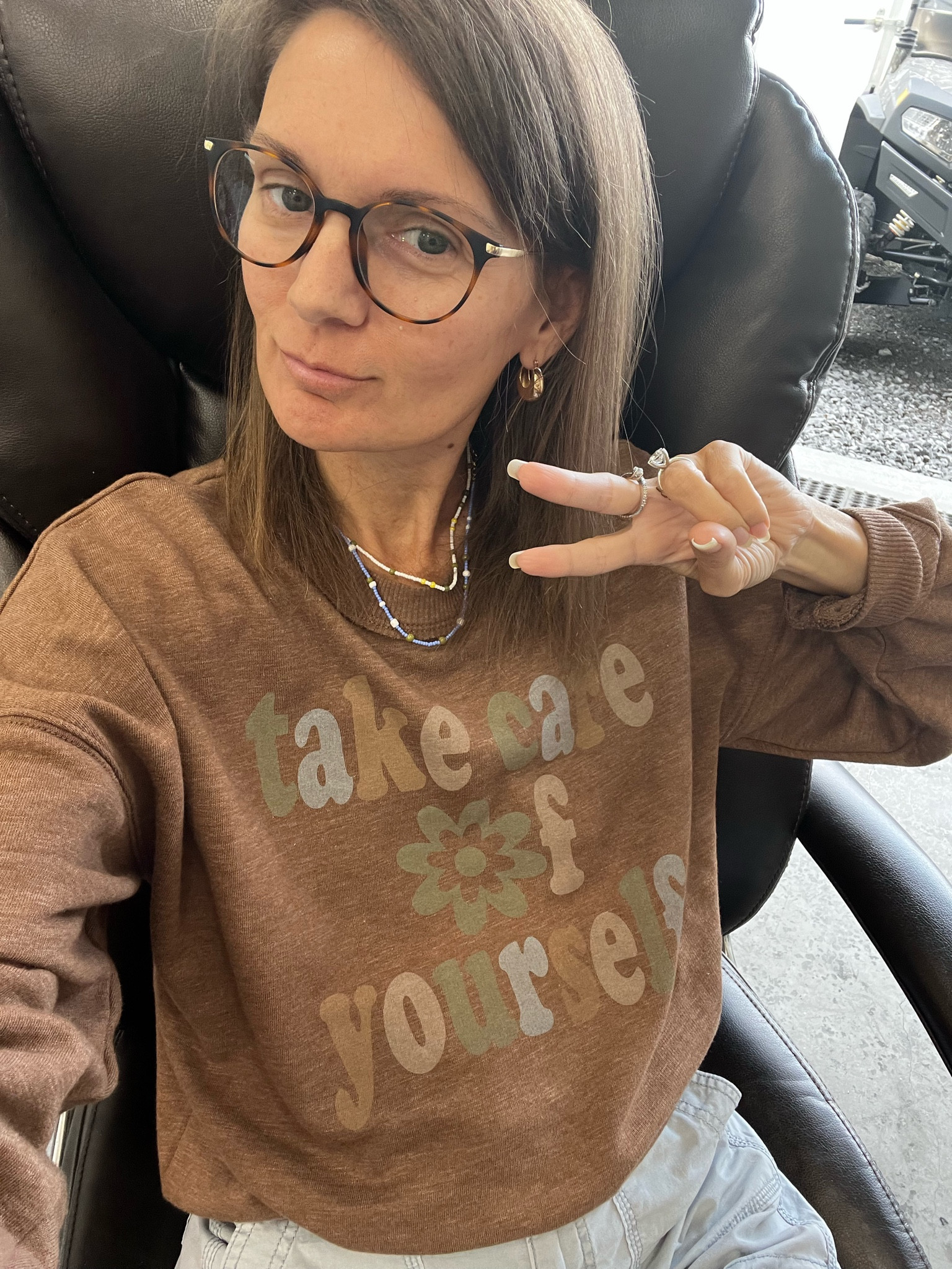 Now 60% off!!! 
American crewneck sweatshirt “Take Care Of  Yourself” comes in cream as well! Soft and cozy perfect for fall! Such a steal! Daisy set of 5 necklaces from AE. 


 

#LTKover40 #LTKsalealert #LTKfindsunder50