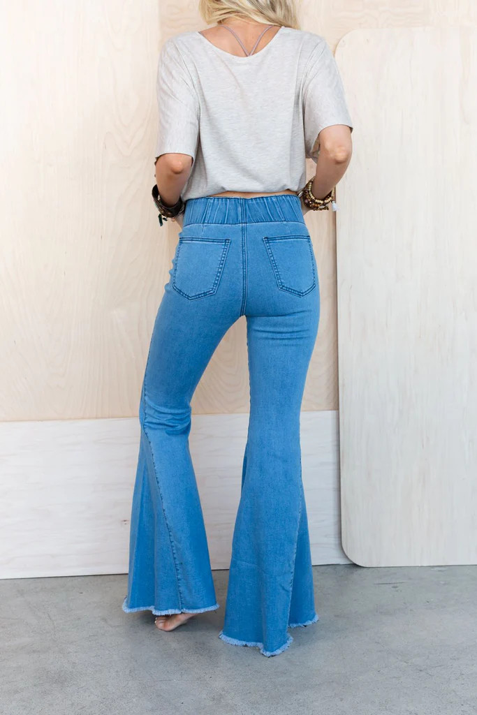 Stevie Super Flare Bell Bottom Jean - Light Wash | Three Bird Nest