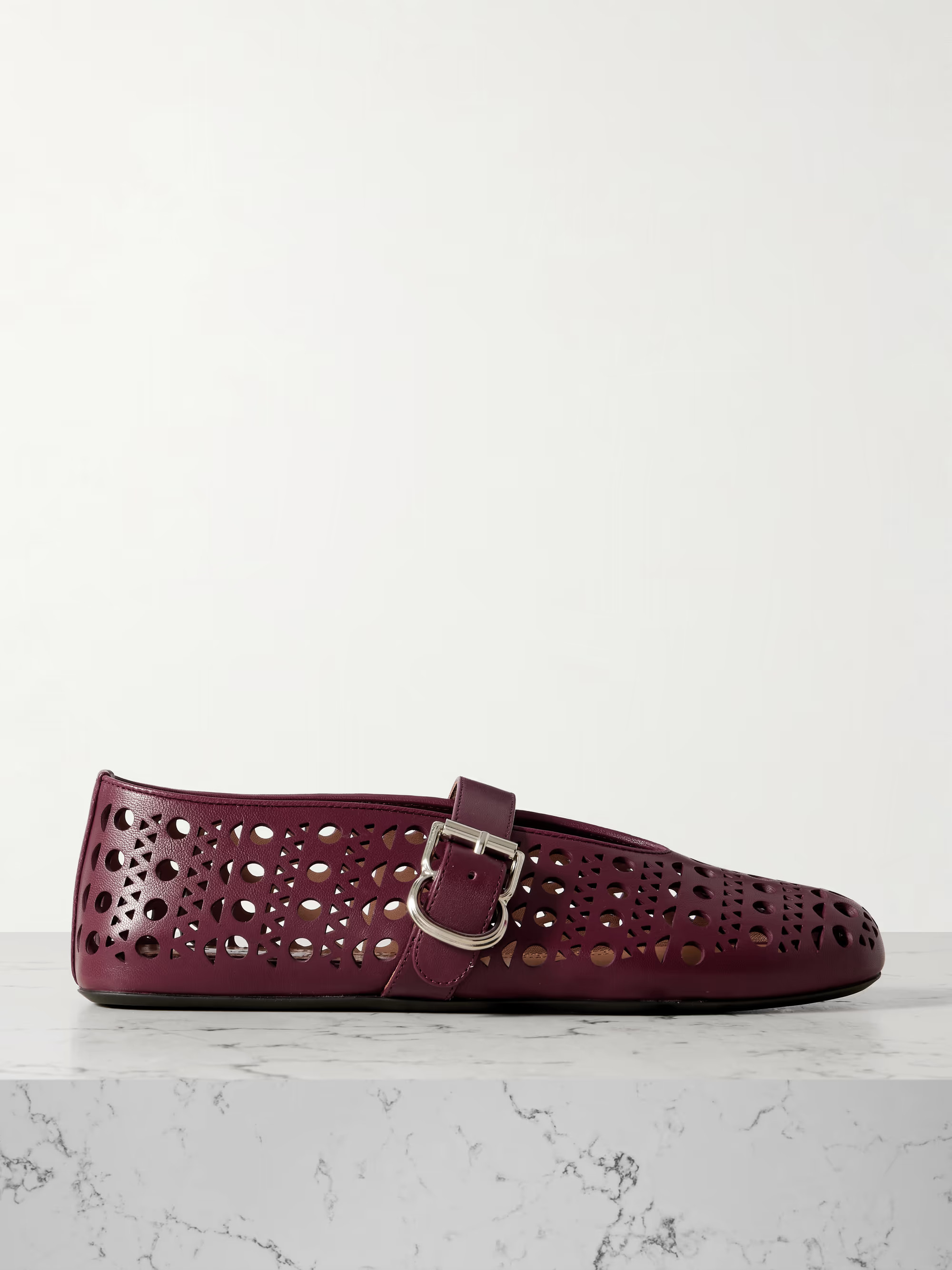Vienne perforated leather ballet flats | NET-A-PORTER (UK & EU)
