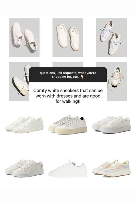 White sneakers for dresses!