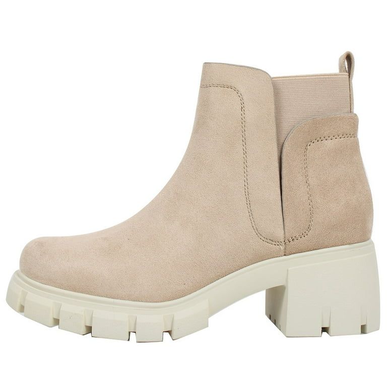 Soda Women's Faux SuedeChelsea Pull on ug Ankle Boots, Clay, 8 M US - Walmart.com | Walmart (US)