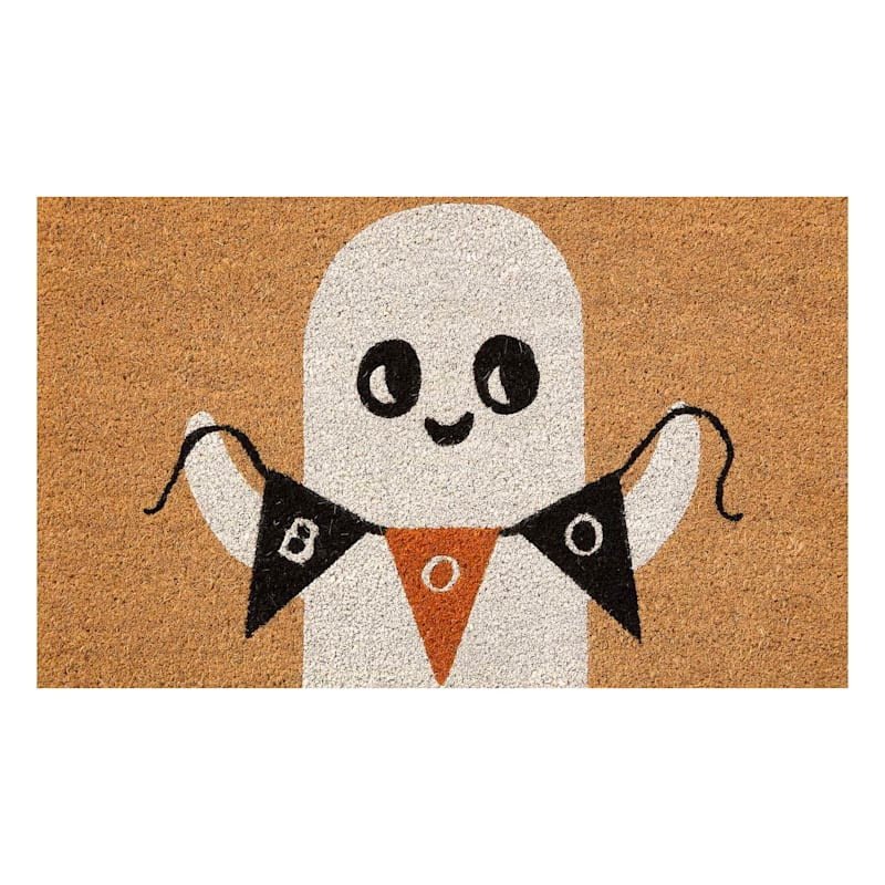 Boo Ghost Halloween Coir Mat, 18x30 | At Home