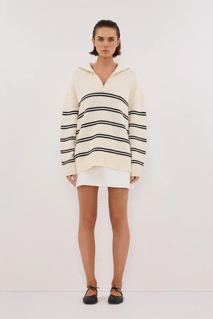 KATE CREAM STRIPE KNIT JUMPER | DISSH