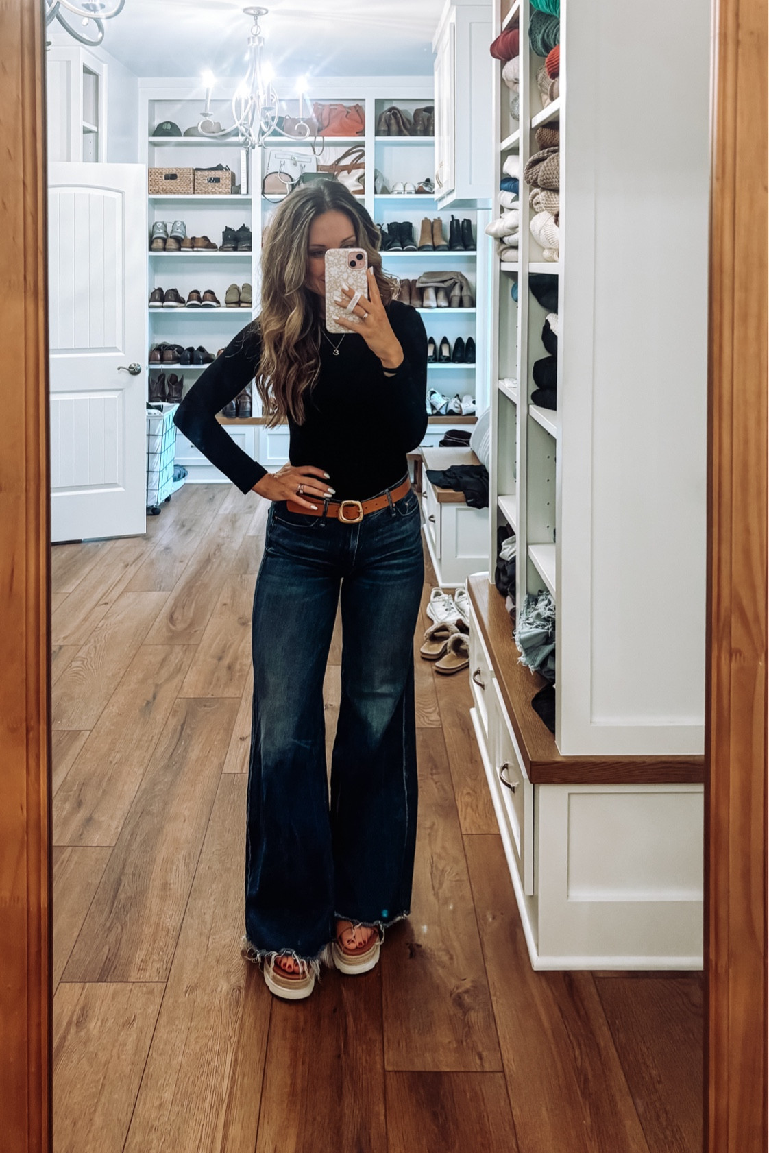 Basic, not boring.  🖤🤎 my favorite looks for Spring always include a great pair of jeans with a cute little sandal. I’m obsessed with these new sandals 😍

Linked several Mother denim that is on major sale!! 

Wearing a small in the top and 27 in the jeans. 

#LTKFindsUnder50 #LTKStyleTip #LTKShoeCrush