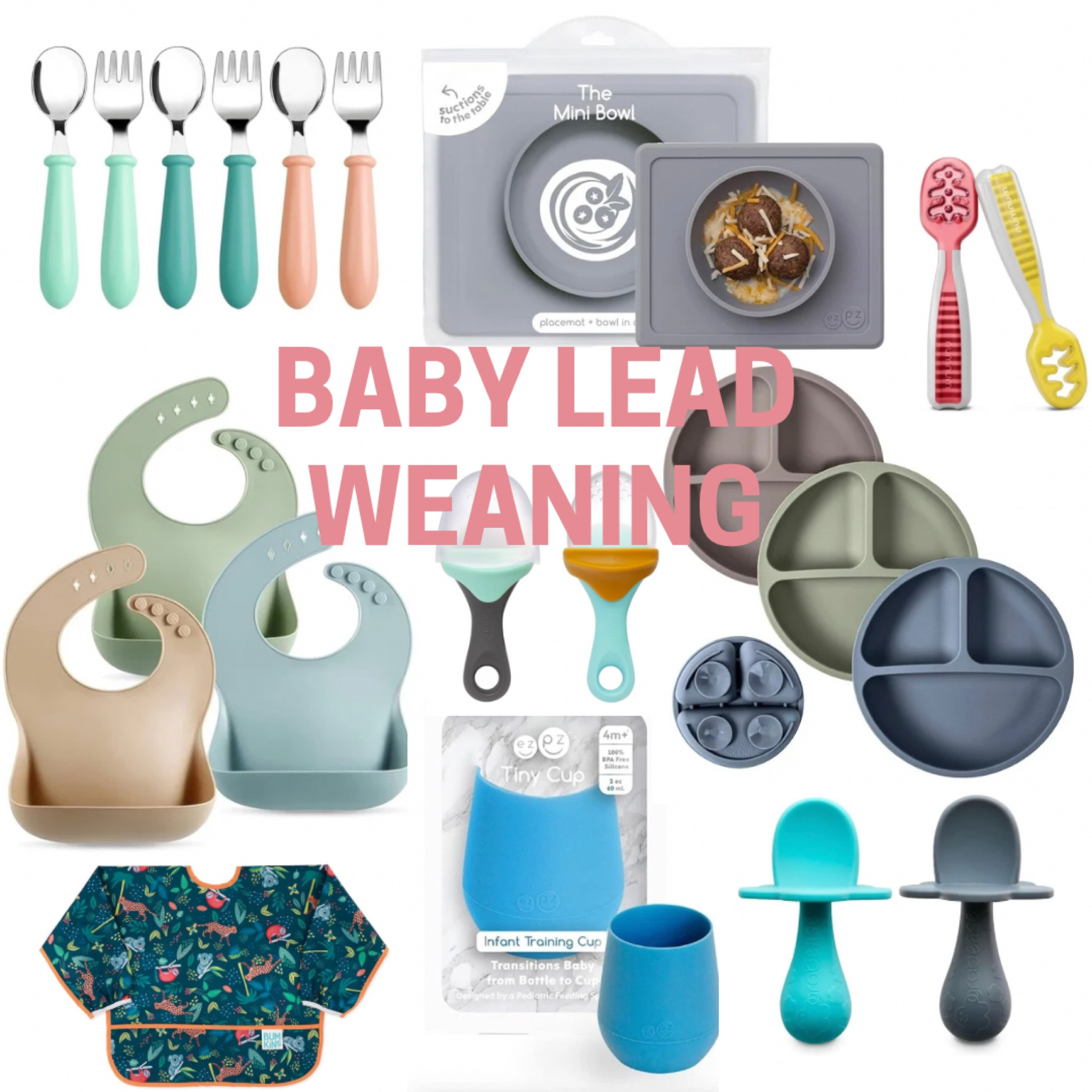 6 months + baby lead weaning must haves, plates, cup, spoons and bibs 🥣

The suction plates keep baby from throwing them off the table. 

The sleeved bib limits the mess and is easily washable. 

The spoons and forms help baby explore and learn how to feed themselves. 

The cup is weighted, keeps baby from knocking it over 🍶

#LTKFamily #LTKBaby #LTKSaleAlert